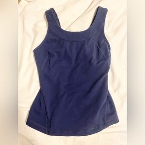 Lulu lemon tank top navy blue, with built in bra